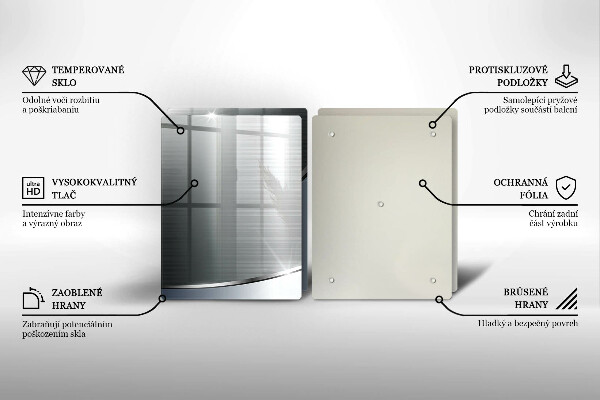 Főzőlap védő üveglap Fém absztrakciós minta