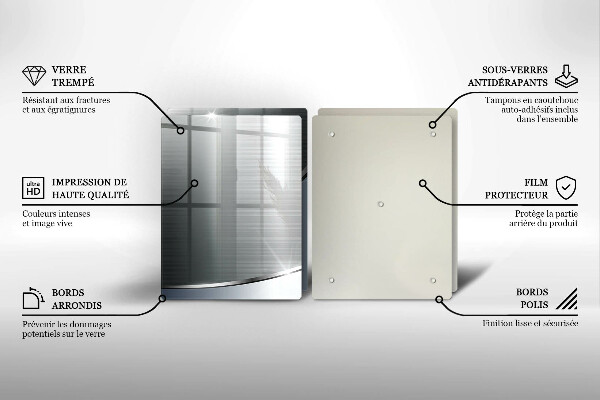 Főzőlap védő üveglap Fém absztrakciós minta