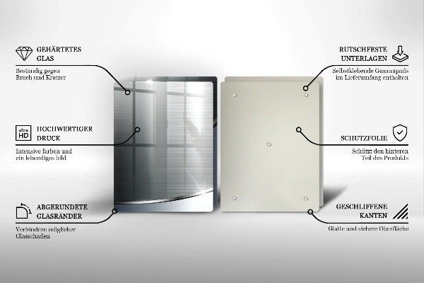 Főzőlap védő üveglap Fém absztrakciós minta