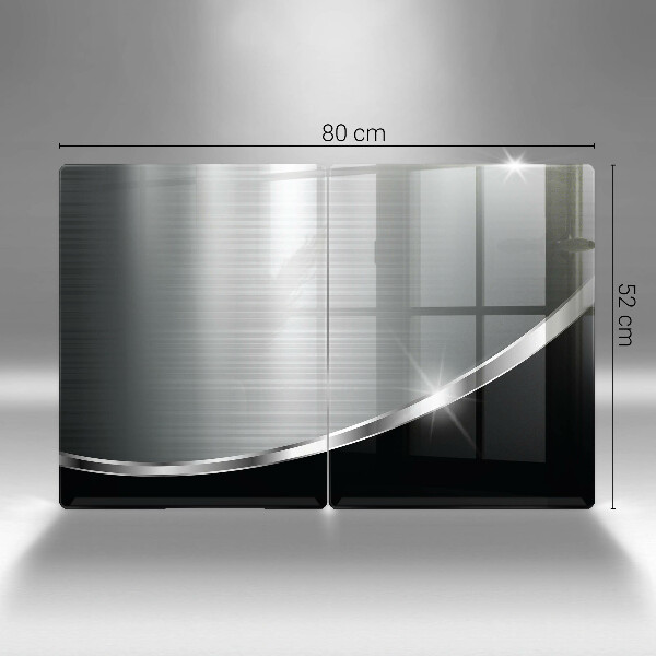 Főzőlap védő üveglap Absztrakció fémmel