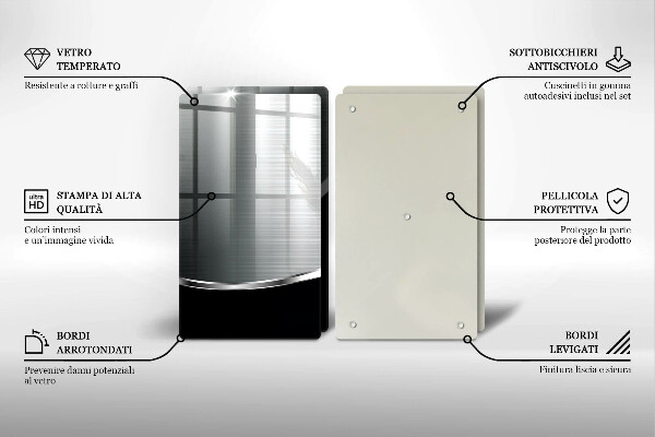 Főzőlap védő üveglap Absztrakció fémmel