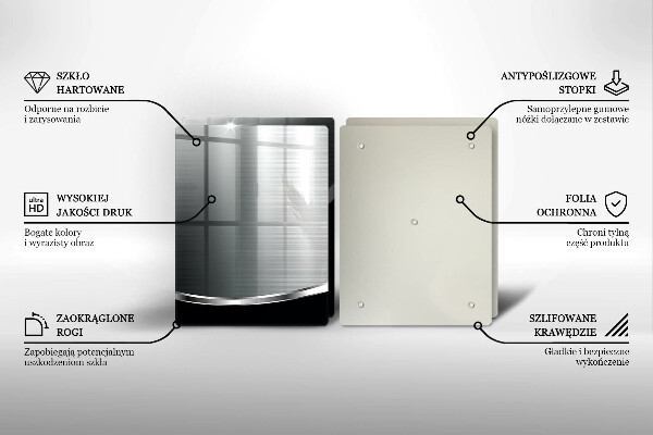 Főzőlap védő üveglap Absztrakció fémmel