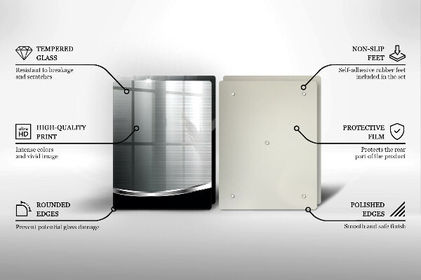 Főzőlap védő üveglap Absztrakció fémmel