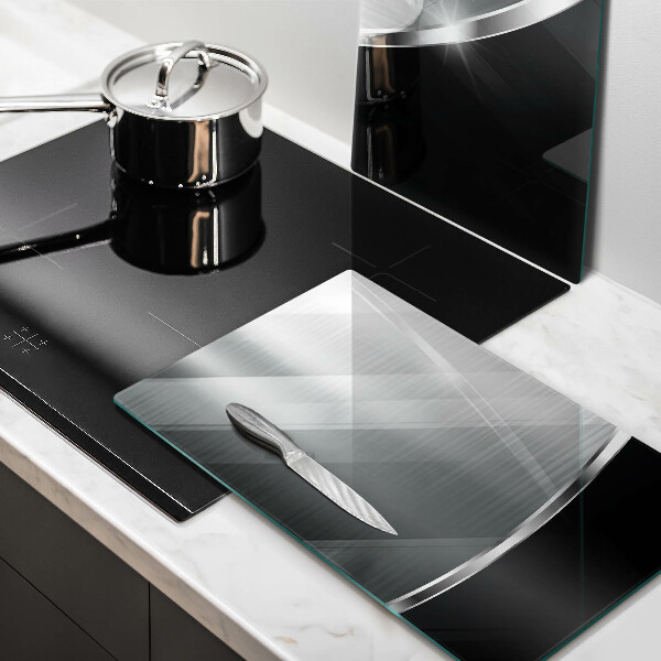 Főzőlap védő üveglap Absztrakció fémmel