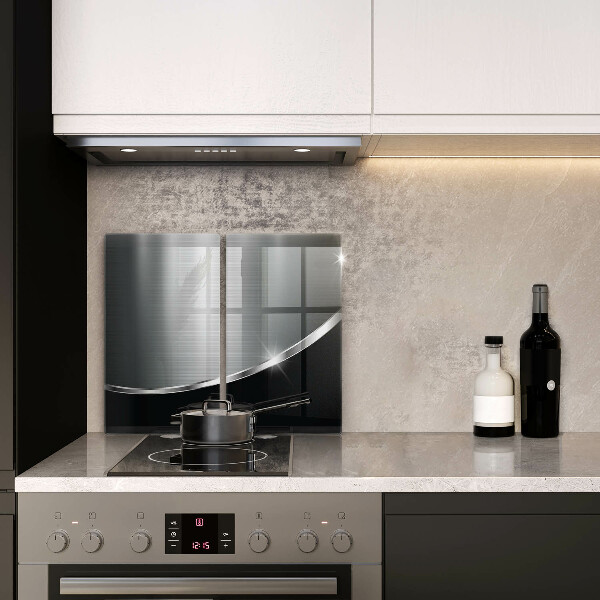 Főzőlap védő üveglap Absztrakció fémmel