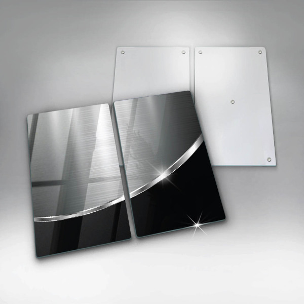 Főzőlap védő üveglap Absztrakció fémmel