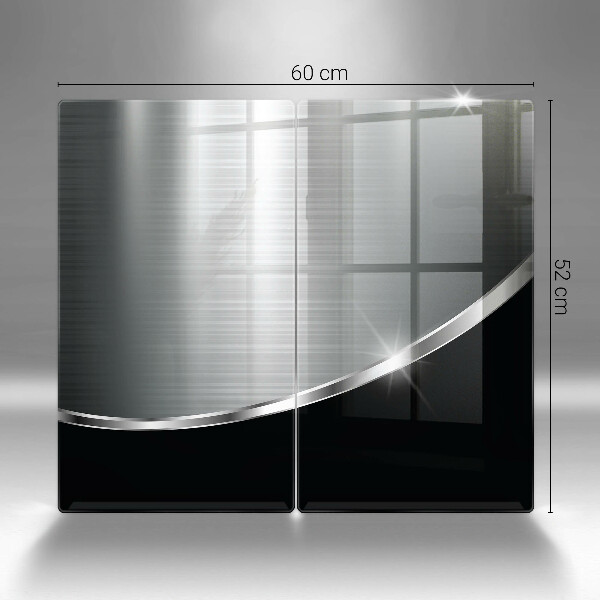 Főzőlap védő üveglap Absztrakció fémmel