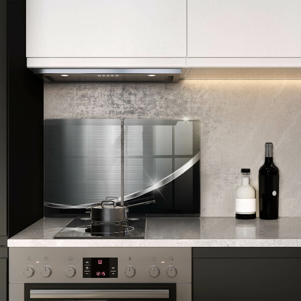 Főzőlap védő üveglap Absztrakció fémmel