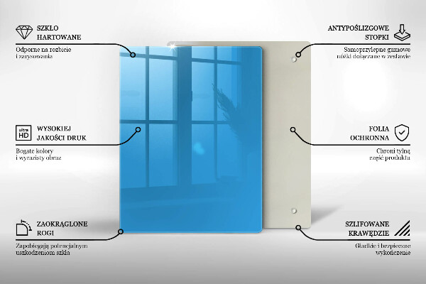 Tűzhely fedőlap Kék szín