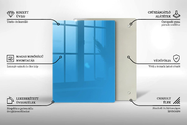Tűzhely fedőlap Kék szín