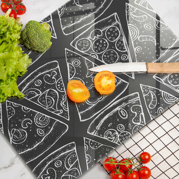 Tűzhely fedőlap Pizza illusztráció