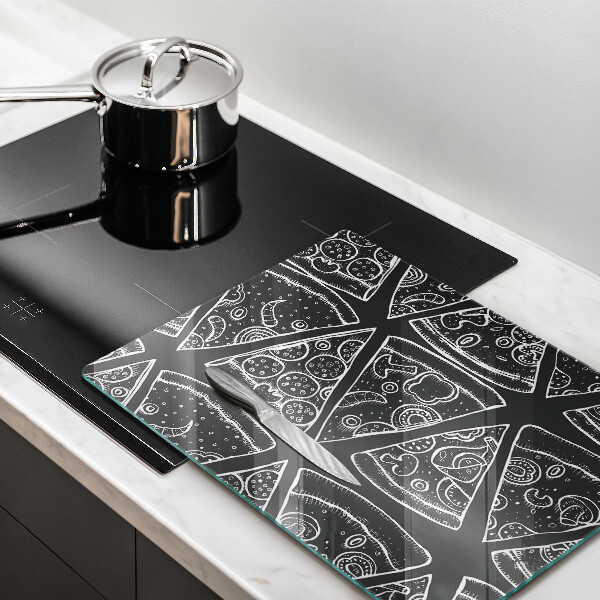 Tűzhely fedőlap Pizza illusztráció