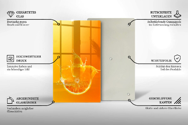 Tűzhely fedőlap Lédús narancssárga gyümölcs