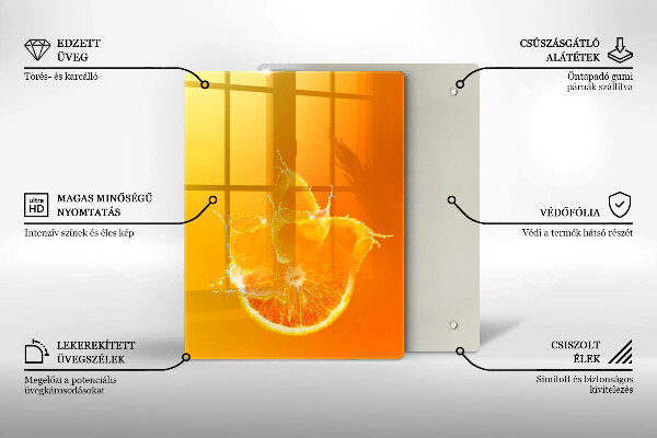Tűzhely fedőlap Lédús narancssárga gyümölcs