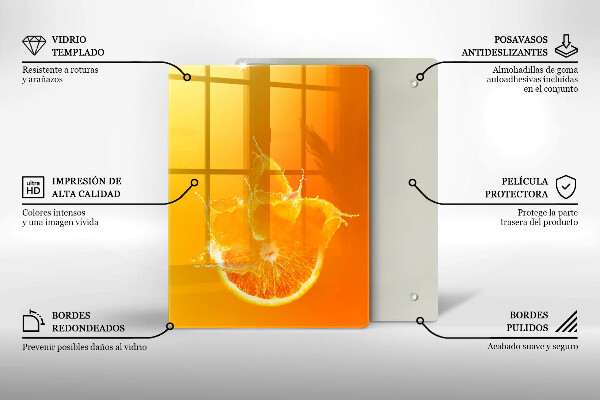 Tűzhely fedőlap Lédús narancssárga gyümölcs