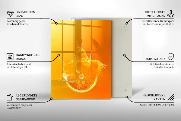 Tűzhely fedőlap Lédús narancssárga gyümölcs