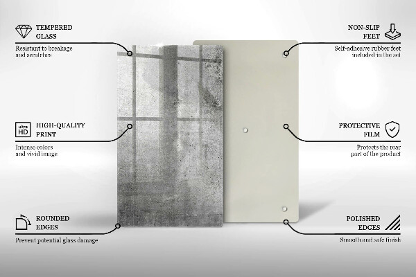 Tűzhely fedőlap Beton textúra