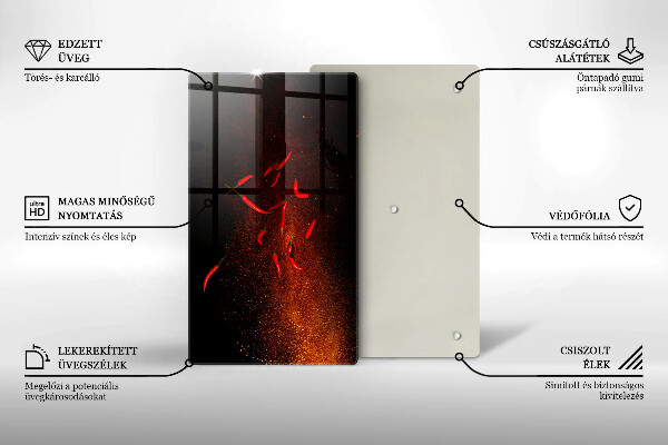 Tűzhely fedőlap Csípős chili paprika