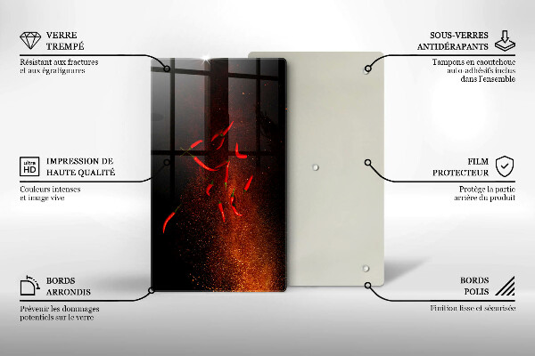 Tűzhely fedőlap Csípős chili paprika