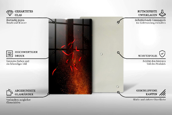 Tűzhely fedőlap Csípős chili paprika