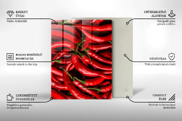 Tűzhely fedőlap Csípős chili paprika
