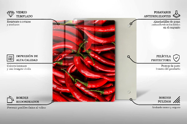 Tűzhely fedőlap Csípős chili paprika