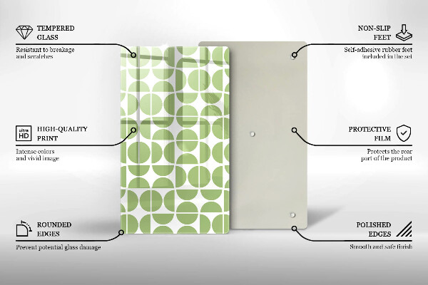 Tűzhely fedőlap Boho formák mintája