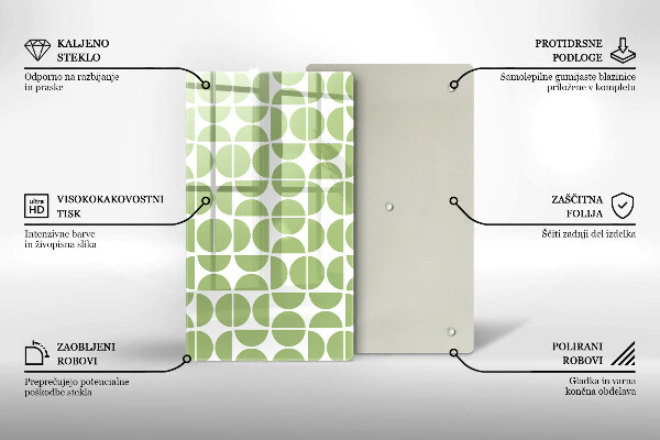 Tűzhely fedőlap Boho formák mintája