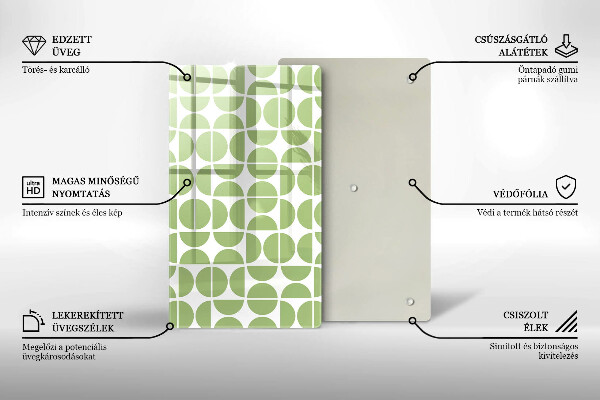 Tűzhely fedőlap Boho formák mintája