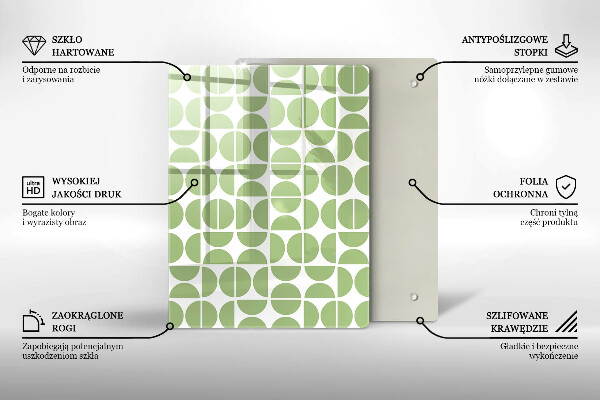 Tűzhely fedőlap Boho formák mintája