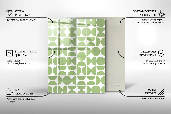 Tűzhely fedőlap Boho formák mintája