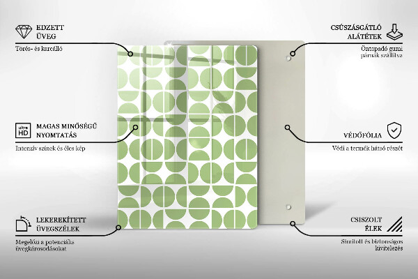 Tűzhely fedőlap Boho formák mintája