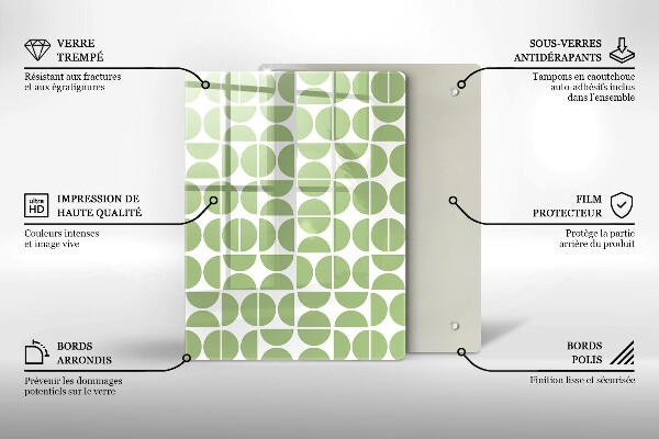 Tűzhely fedőlap Boho formák mintája