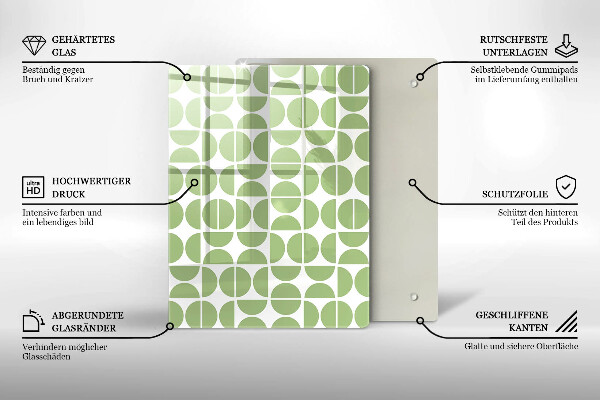 Tűzhely fedőlap Boho formák mintája