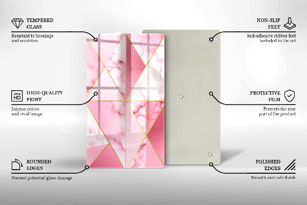 Tűzhely fedőlap Geometrikus márvány