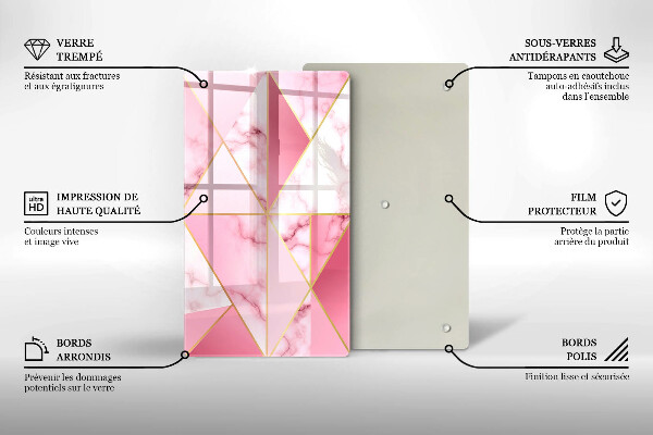 Tűzhely fedőlap Geometrikus márvány
