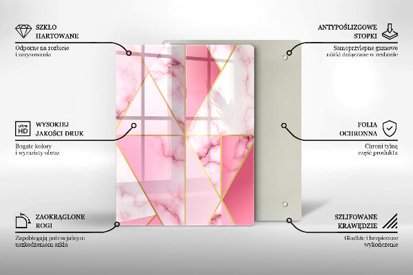 Tűzhely fedőlap Geometrikus márvány