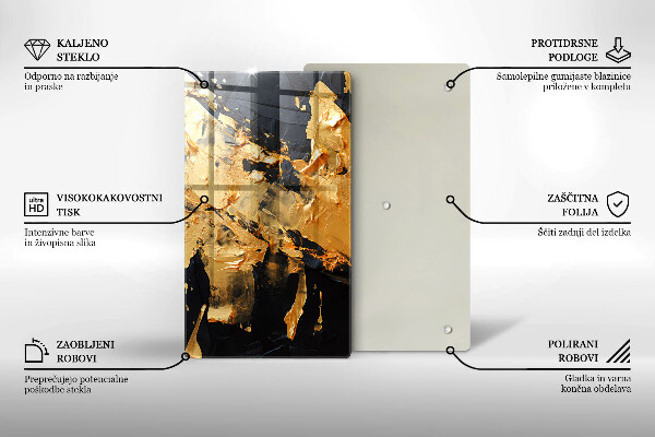 Tűzhely fedőlap Elegáns festék textúra