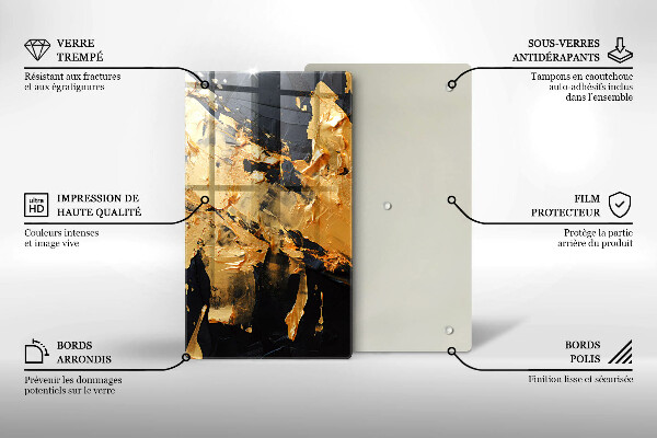 Tűzhely fedőlap Elegáns festék textúra