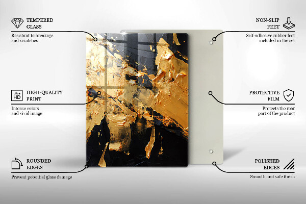 Tűzhely fedőlap Elegáns festék textúra