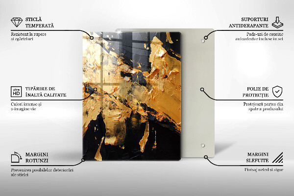 Tűzhely fedőlap Elegáns festék textúra