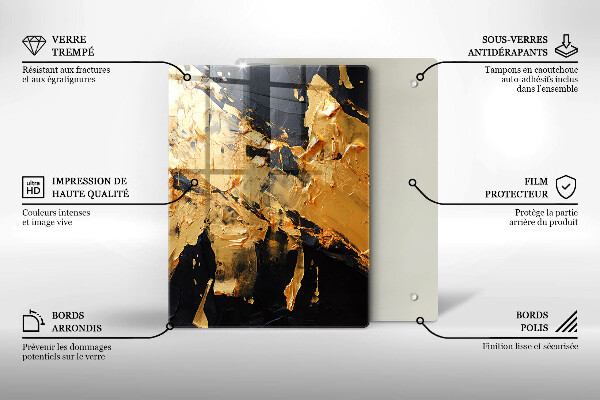 Tűzhely fedőlap Elegáns festék textúra