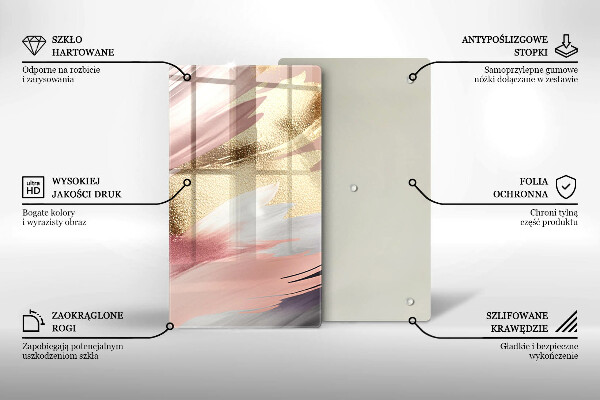 Tűzhely fedőlap Pasztell foltok