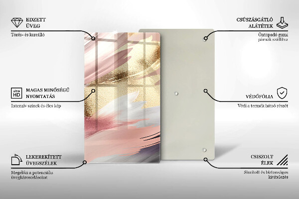 Tűzhely fedőlap Pasztell foltok