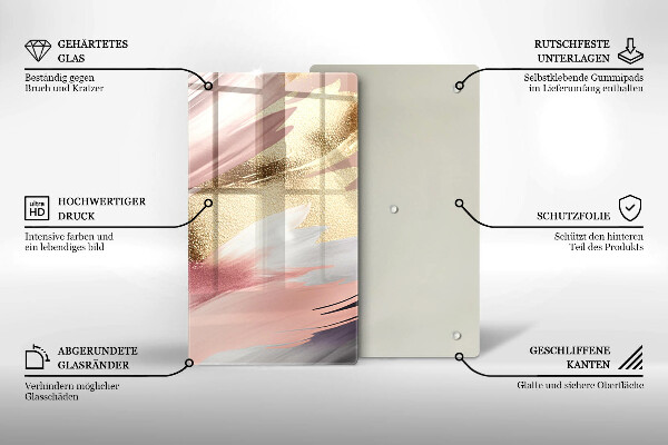 Tűzhely fedőlap Pasztell foltok