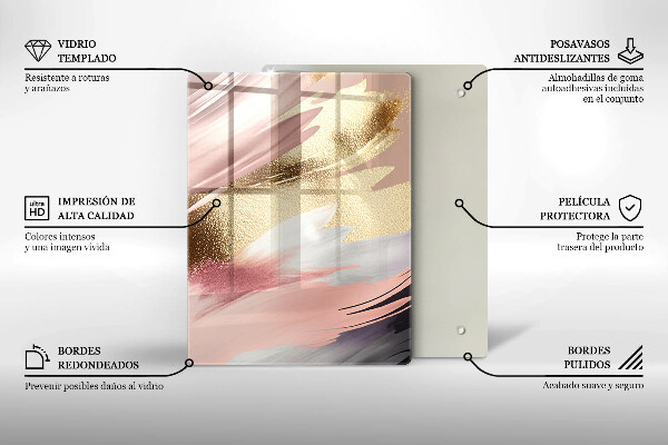 Tűzhely fedőlap Pasztell foltok