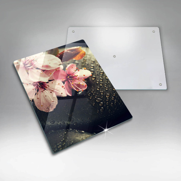 Tűzhely fedőlap Virágok zen kövek