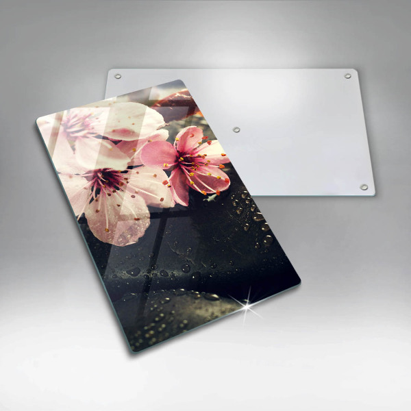 Tűzhely fedőlap Virágok zen kövek