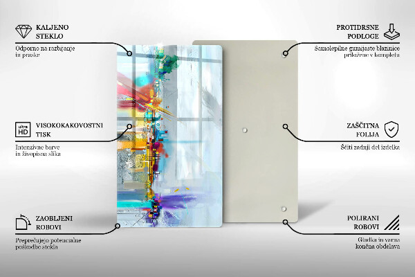 Tűzhely fedőlap Festett absztrakció