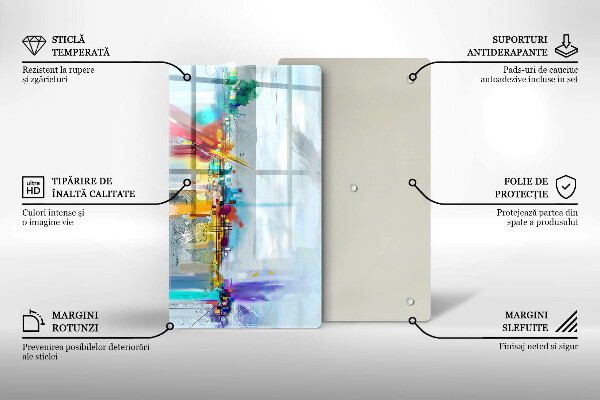 Tűzhely fedőlap Festett absztrakció